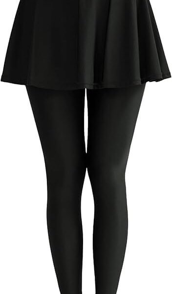 RAXEDO Skirt Legging for Women Full Length | Yoga & Gym Leggings with Skirt | Skirted Leggings Skorts for Exercise, Cycling & Workout (in, Alpha, 3XL, Black)