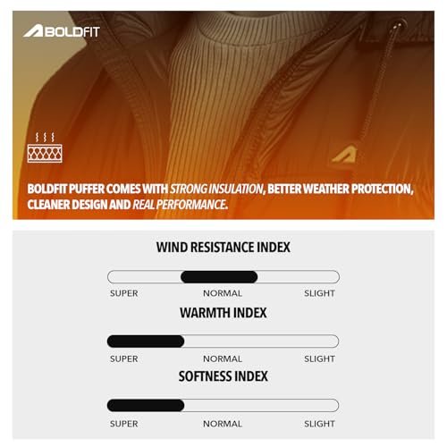 Boldfit Puffer Jacket For Men Winter Wear Hooded Jackets For Men Full Sleeve Winter Jacket Winter Wear for Men Insulated Winter Jackets For Men Winter Monsoon Winter Jacket For Men – Black S