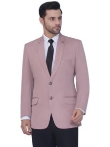 Tuxedo Formal Blazers for Men with 2 Pockets | Rayon Slim Fit Single Breasted Blazer | Semi Ethnic Wear Tuxedos | Solid Tuxedo Blazers in Shawl Collar | Blazer for Wedding, Festive, Formal