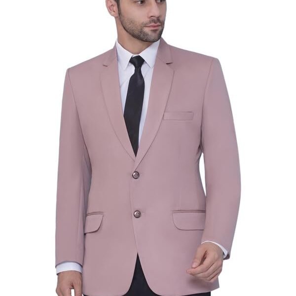 FAVOROSKI Tuxedo Formal Blazers for Men with 2 Pockets | Rayon Slim Fit Single Breasted Blazer | Semi Ethnic Wear Tuxedos | Solid Tuxedo Blazers in Shawl Collar | Blazer for Wedding, Festive, Formal