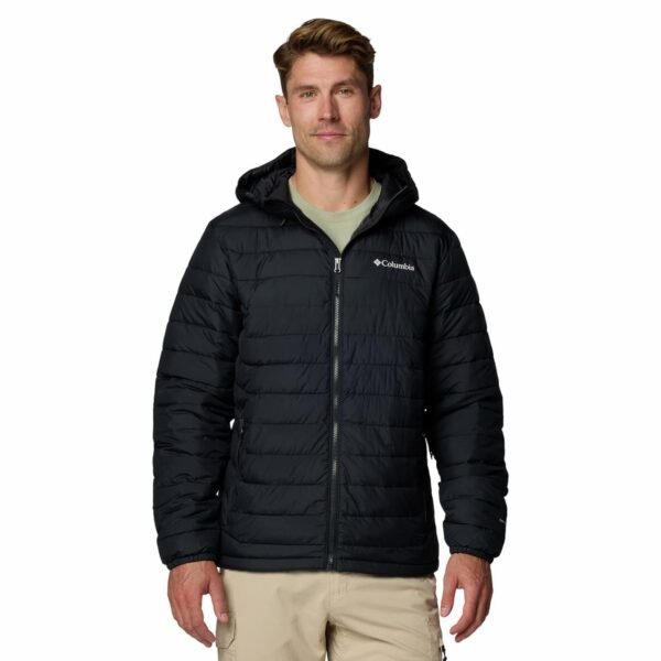 Columbia Men Black Omni Heat Reflective Powder Lite II Hooded Jacket