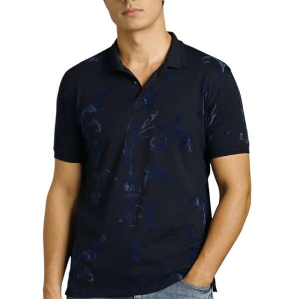 Louis Philippe Men's Slim Fit T-Shirt (LRKPCSLFE09112_Navy