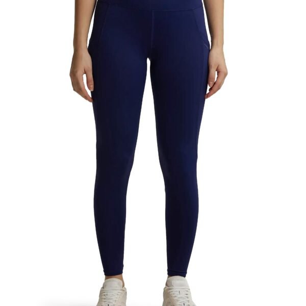 Jockey Women's Tactel Microfiber Elastane Stretch Performance Slim Fit Leggings with Stay Fresh & Stay Dry Technology_Style_MW12_Midnight Sail_L