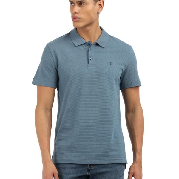 Calvin Klein Jeans Men Cotton Department1150 Regular Fit Polo T-Shirt (J326619CDO_China Blue L)