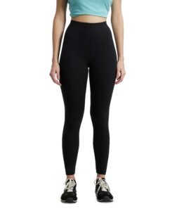 Jockey Women's Slim Fit Cotton Blend Leggings with Concealed Elastic Band (AW87_Black_L_Black_L)