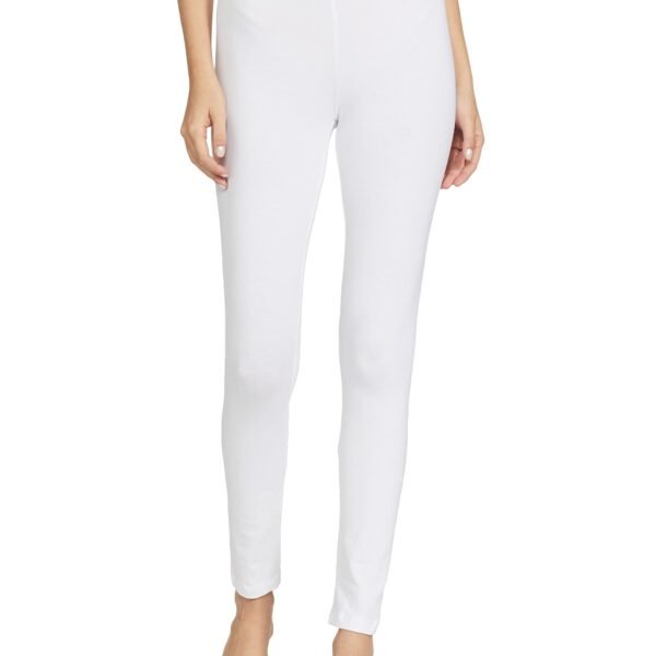 Max Women's Regular Mid Rise Leggings (NOOSTULIP_White1_Medium) White
