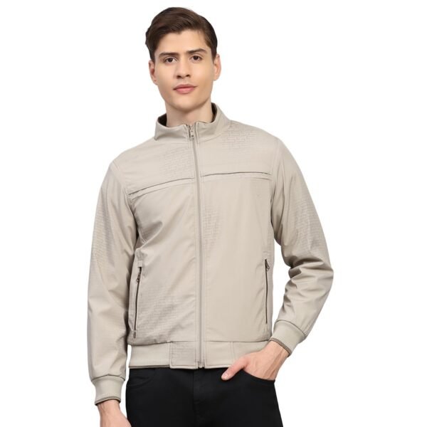 Monte Carlo Mens Regular Fit Solid Collar Neck Zipper Reversible Full Sleeves Winter Jacket| Warm Coat for Men | Stylish Zipper Jacket Beige XL