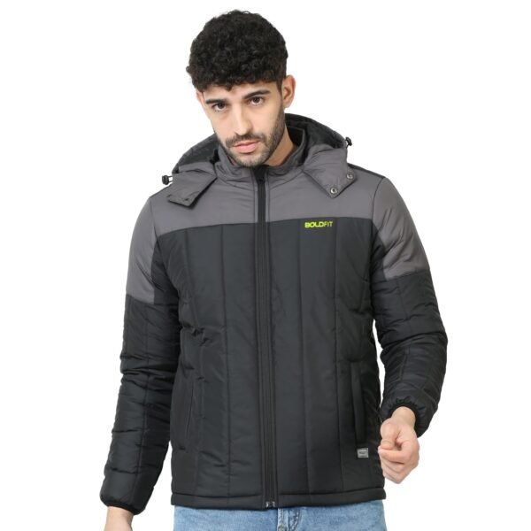 Boldfit Winter Jacket for Men Quilted Hooded Winter Jackets for Men & Boys Full Sleeve Mens Jacket Monsoon Jackets for Men Jacket for Men Wear Bomber Jacket for Men Jerkin for Men Padded Jacket M