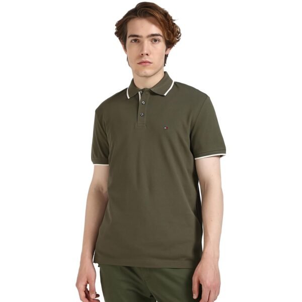 Regular Fit Solid Polo Shirt Olive