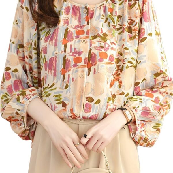 TOPLOT Women Shirt || Tops for Women || Western Tops for Woman Stylish || Trendy || Oversized (Printed-Top-5233-Pink-XL)