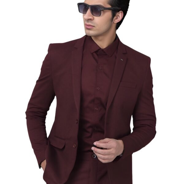 YSYB Dezines Men Blazer Versatile Blazer for Men Ideal for All Purpose be it Formal, Causal, Festival, Party and Wedding. Color Maroon, Size 38.
