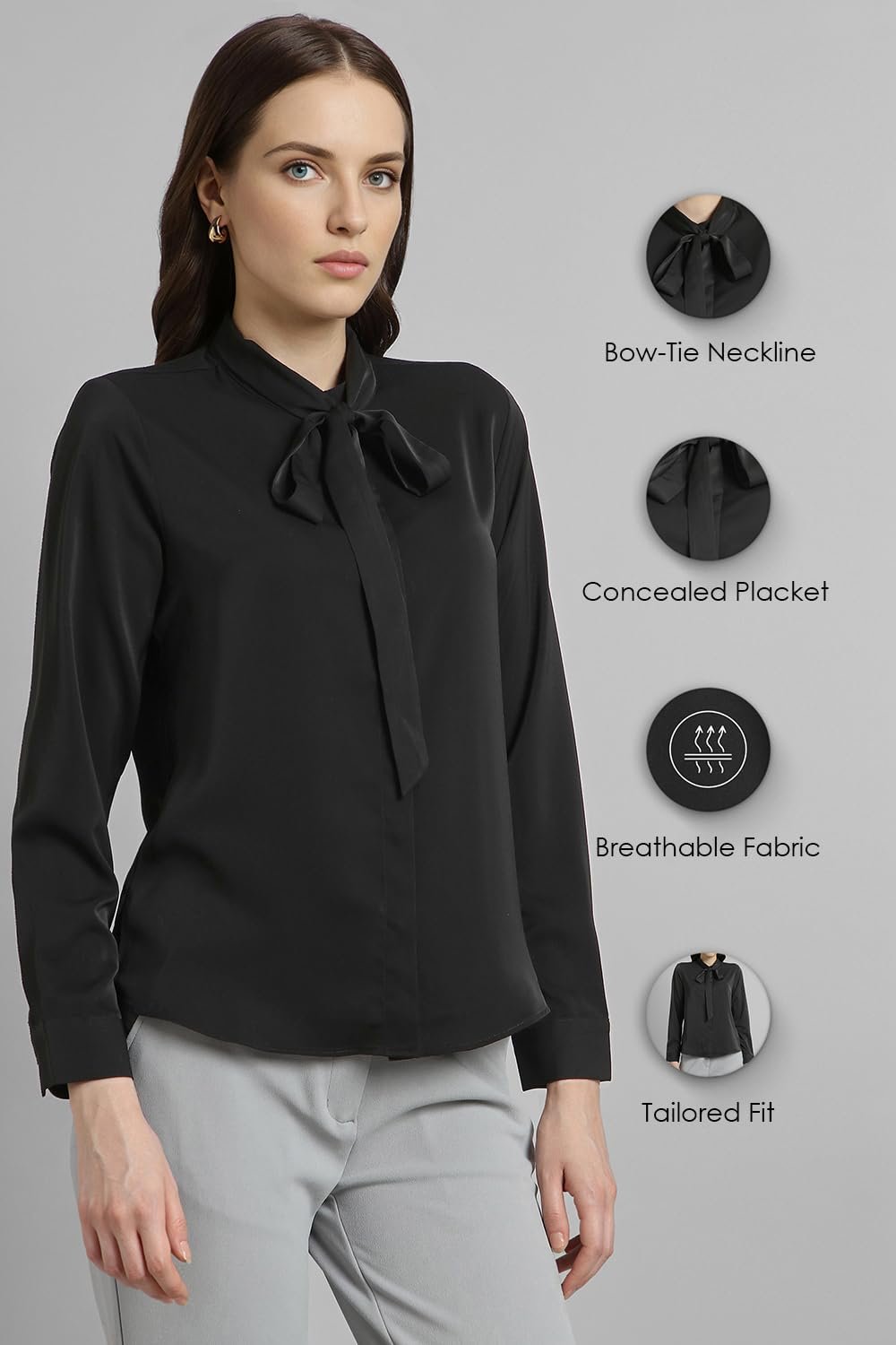 Van Heusen_Womens__Shirt_(VWSFFRGFV85167_Black_2XL)