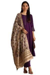 Soch Women's Silk Blend Salwar Suit Set (EWA5CD22260_Purple