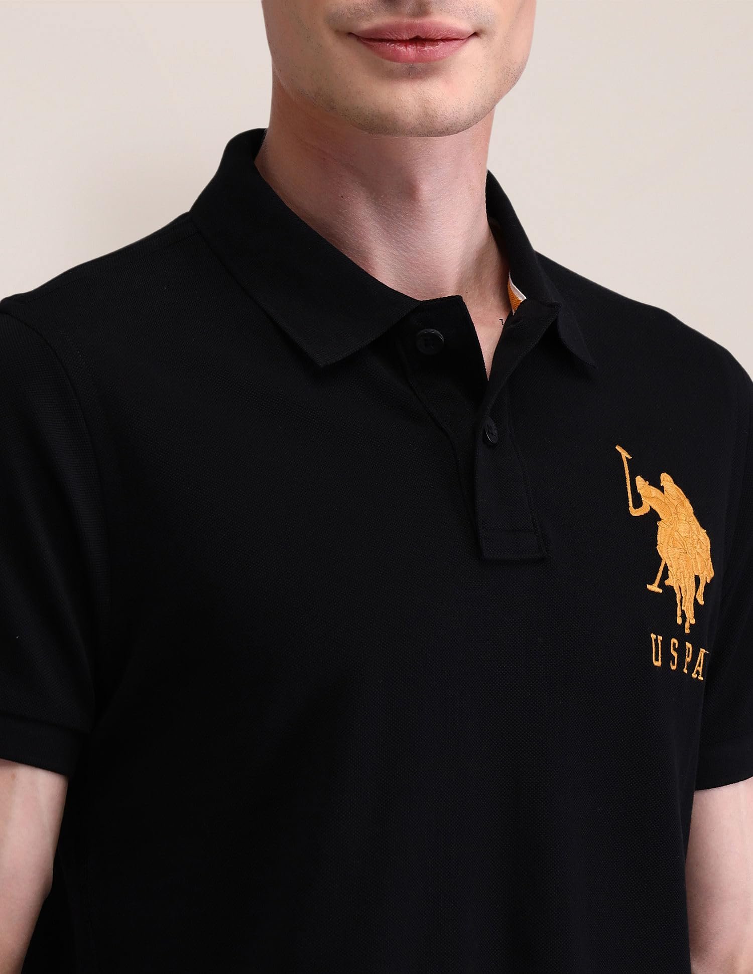 US Polo Ass. Mens Dark-Blue Printed Round Neck Half Sleeve Casual Cotton Regular 1665 T-Shirts (UDTSH2241_Dark-Blue_3XL)