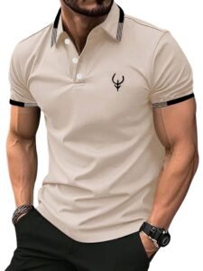 Polo T Shirt for Men || Men Casual T-Shirt || Polo (Polo-43-Chiku-M) Beige