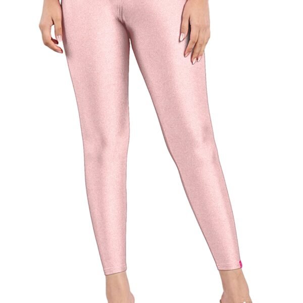 Fly Birds Shimmer Ankle Skinny Mid Rise Leggings For Women Rose Gold,3XL