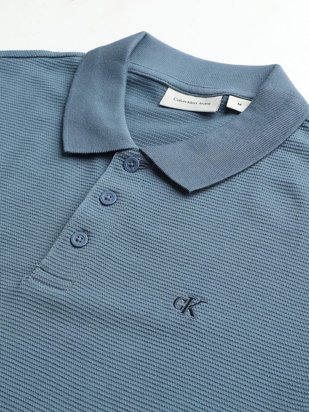 Calvin Klein Jeans Men Cotton Department1150 Regular Fit Polo T-Shirt (J326619CDO_China Blue L)