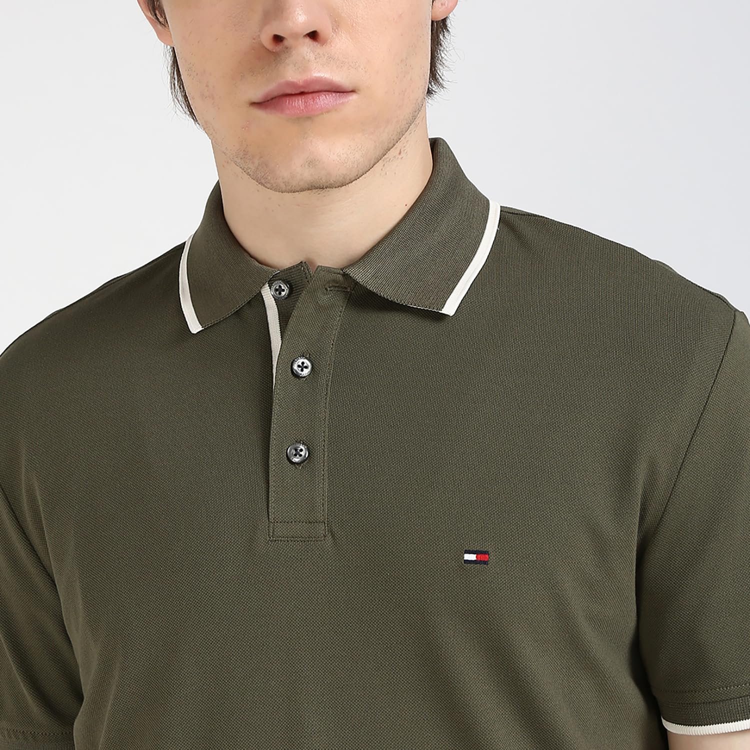 Regular Fit Solid Polo Shirt Olive