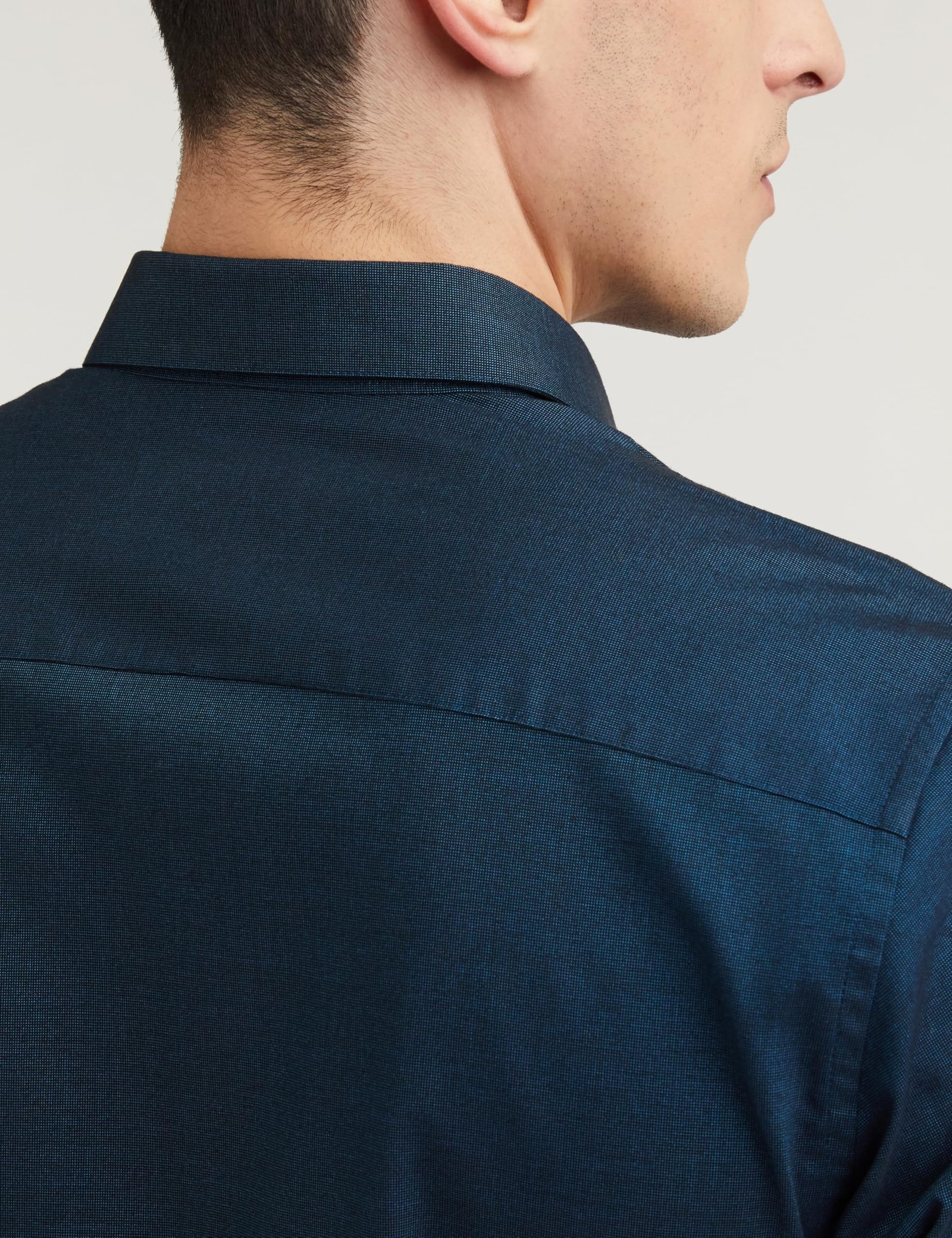 Peter England Men’s Everyday Solid Slim Fit Full Sleeve Formal Shirt | Cotton-Rich, Blue