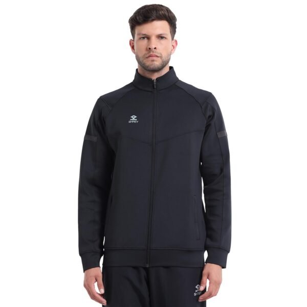 SHREY Sereno Full Zipper Men's Jacket (IN, Alpha, M, Regular, Black)