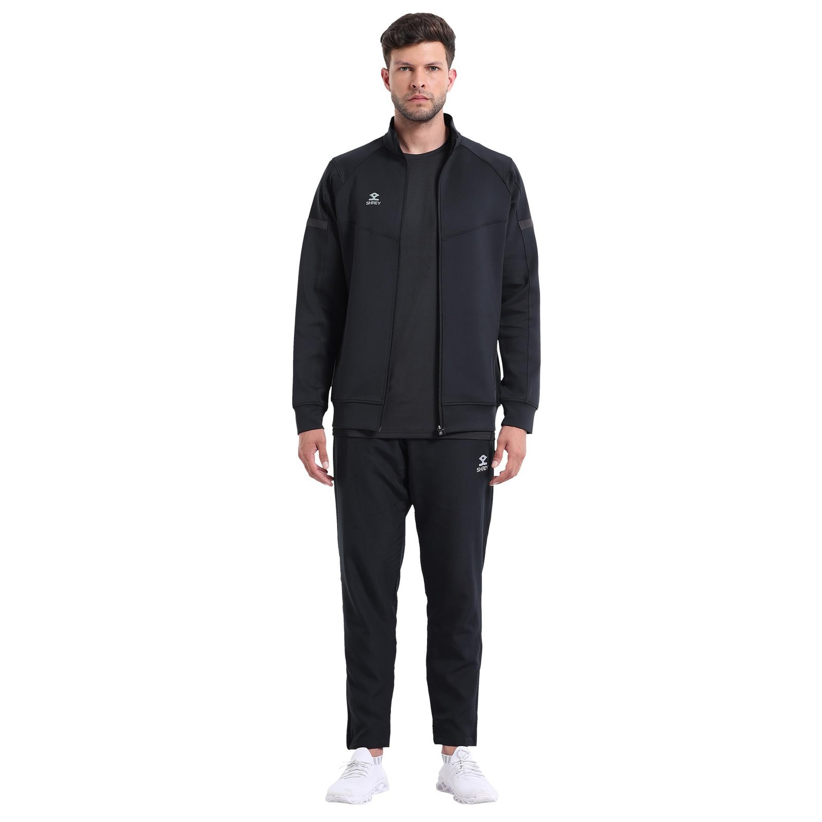 SHREY Sereno Full Zipper Men’s Jacket (IN, Alpha, M, Regular, Black)
