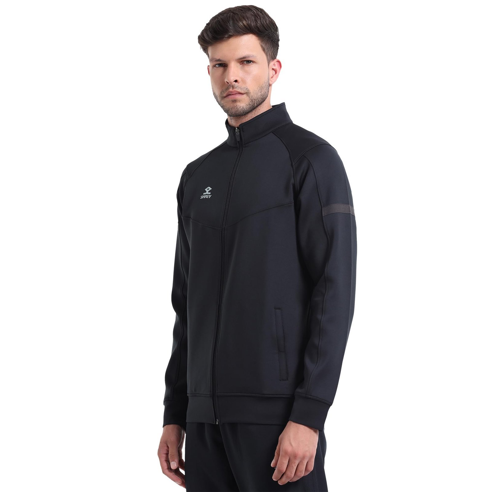 SHREY Sereno Full Zipper Men's Jacket (IN, Alpha, M, Regular, Black) - Image 5