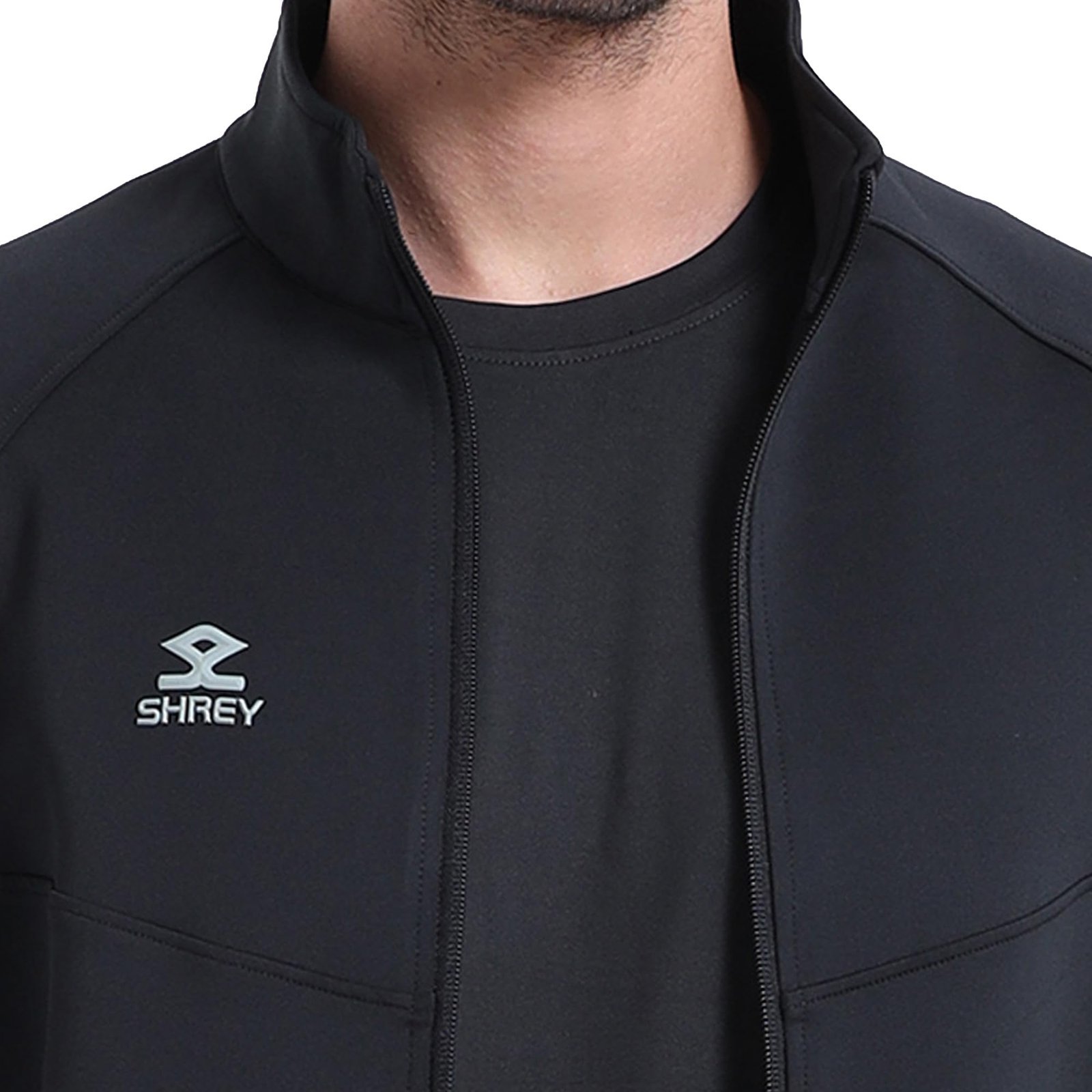 SHREY Sereno Full Zipper Men's Jacket (IN, Alpha, M, Regular, Black) - Image 4