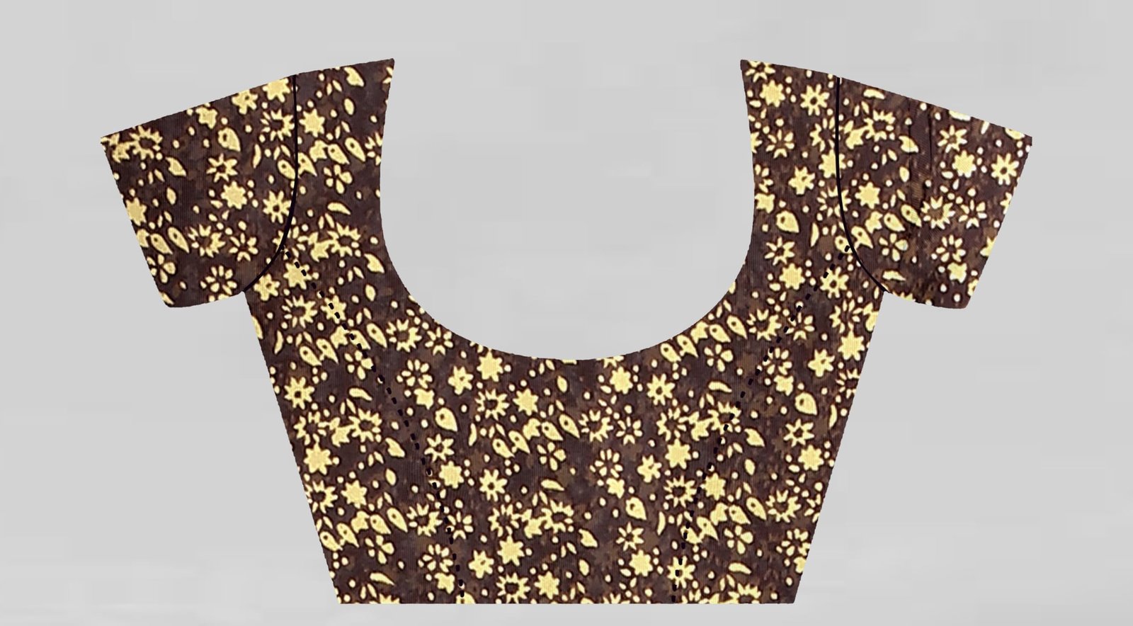 Printed Georgette Saree for Women With Unsticted Blouse Peice (Brown) (LV 193)