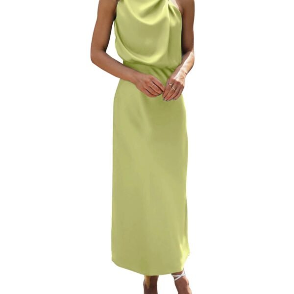 Mock Neck Cocktail Dresses for Women Summer, Tender Green, Medium
