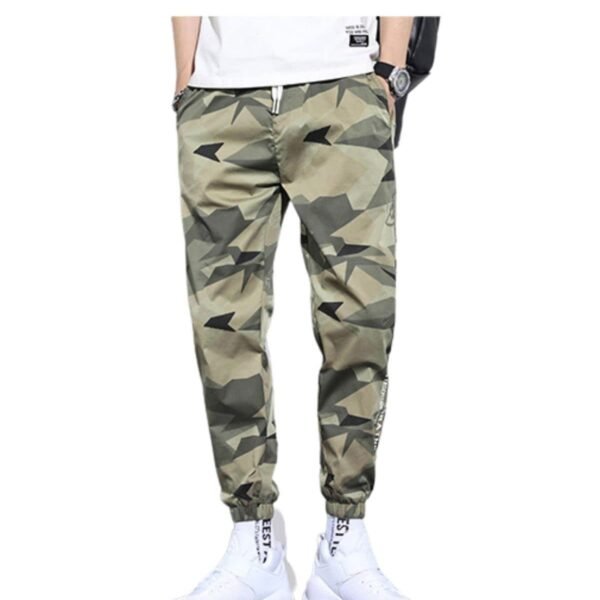 CHROES® Men's Polyester Double Waist Casual Camouflage Pants | Army Green | 3XL