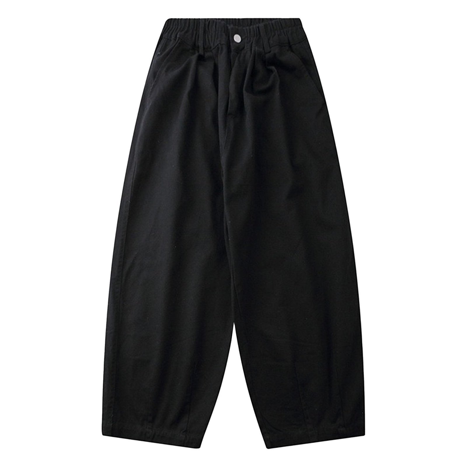 Men's Baggy Wide Leg Jeans Hip Hop Casual Denim Pants Relaxed Fit Fashion Streetwear Jean Trousers, Black, Large