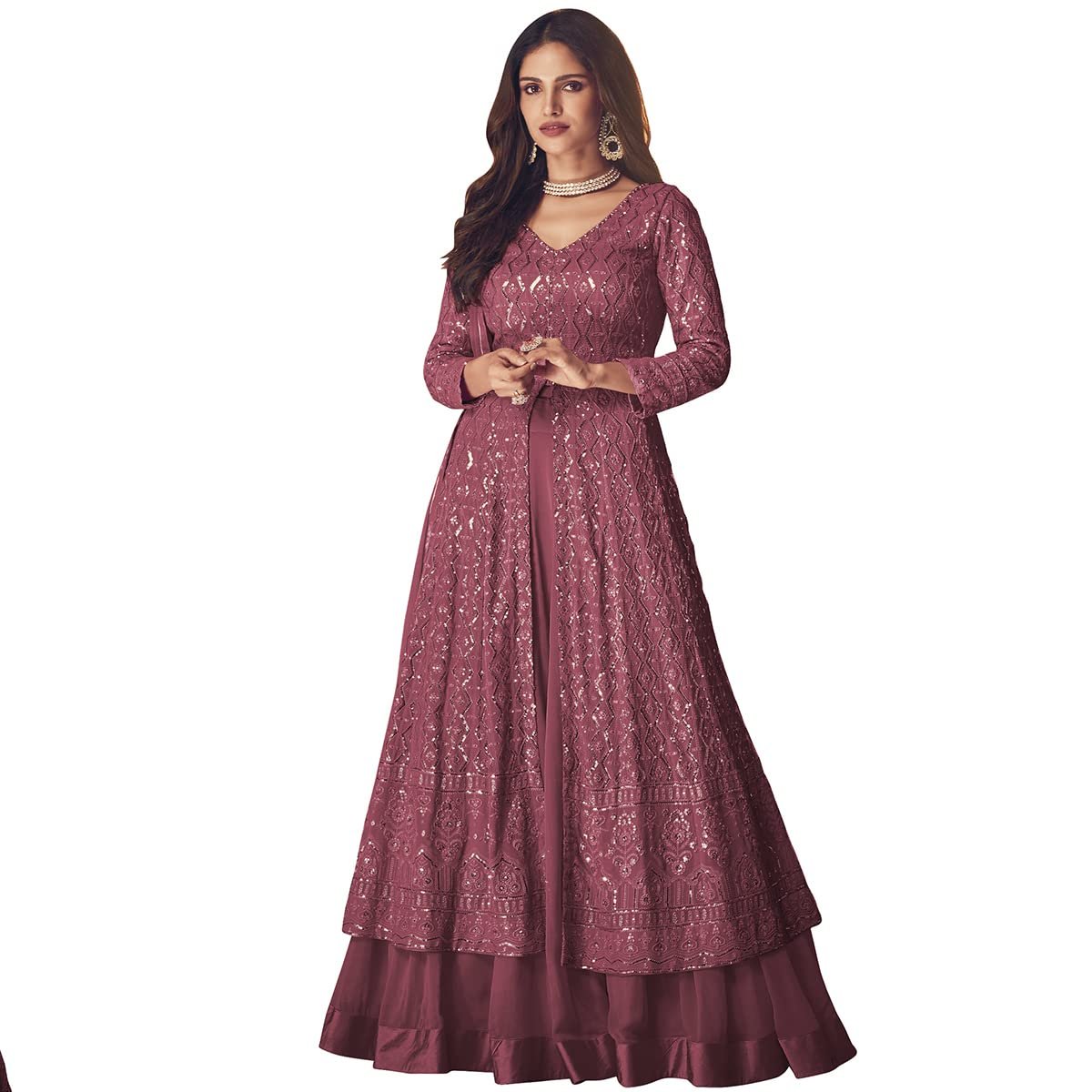 Net semi Stitched anarkali gown for women Ladies use anarkali gown for women wedding anarkaligown dress and Eid Special pakistani suit