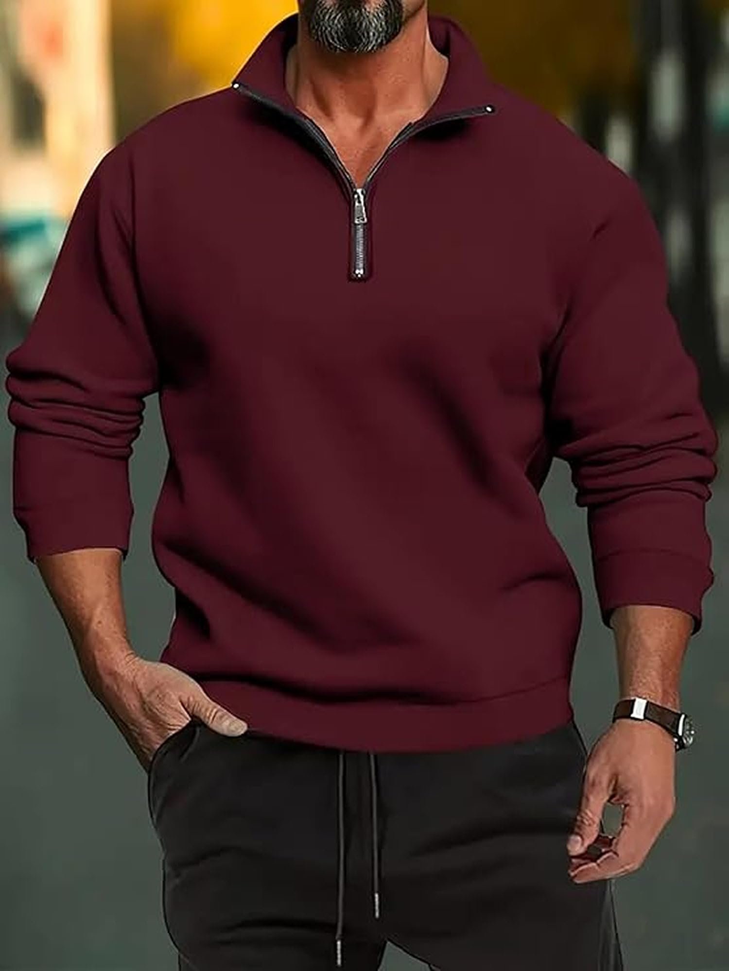 Hoodie|| Sweatshirt for Unisex || Unisex Hoodie and Sweatshirt (H-35-Marron-3XL) Maroon - Image 4