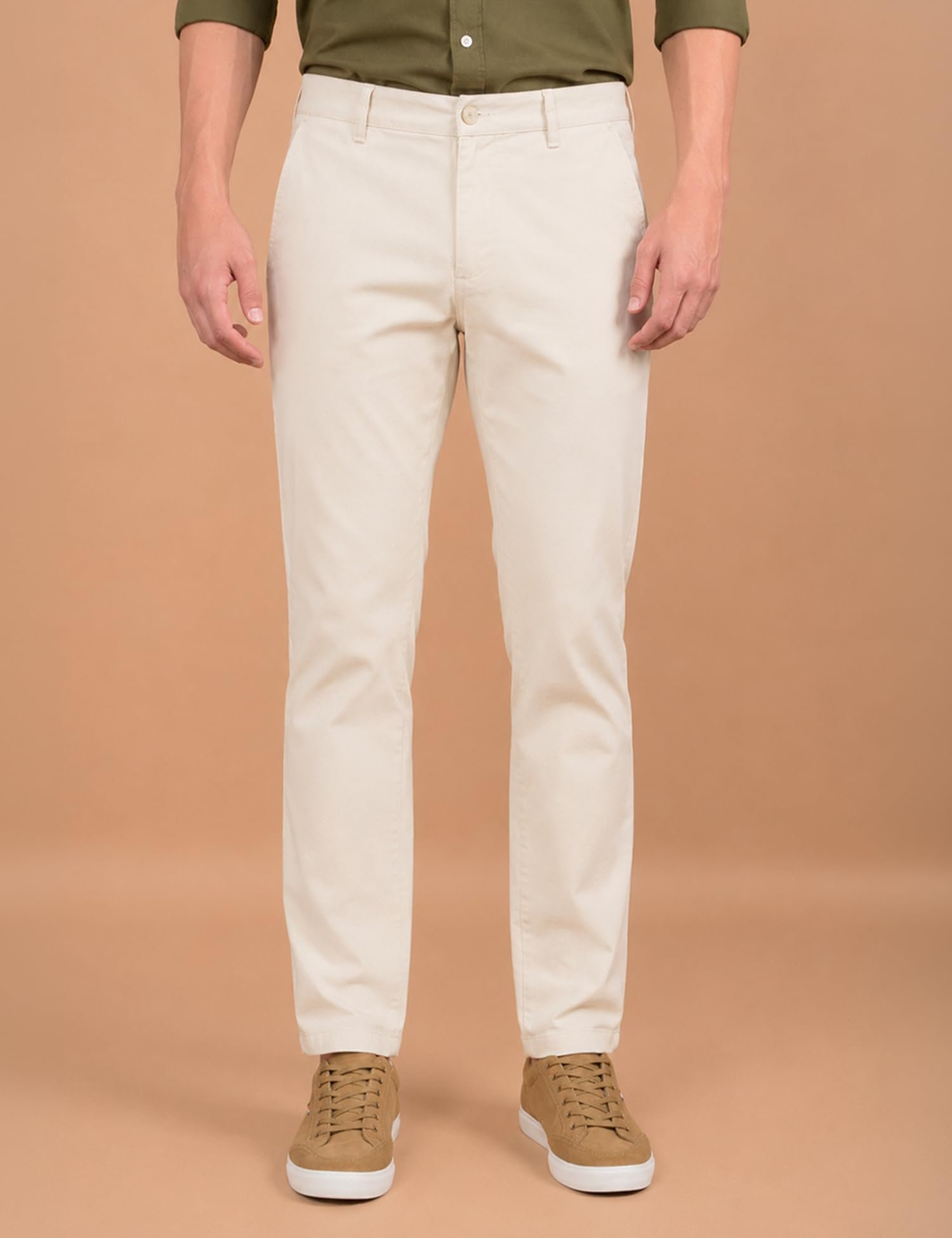 Cotton Casual Pants for Men | Premium Casual Trouser Men's Stylish Regular Fit Pant for Office or Party| Comfortable Bottom Casual Pant Man Pants for Daily Use (in, Numeric, Cream) - Image 5