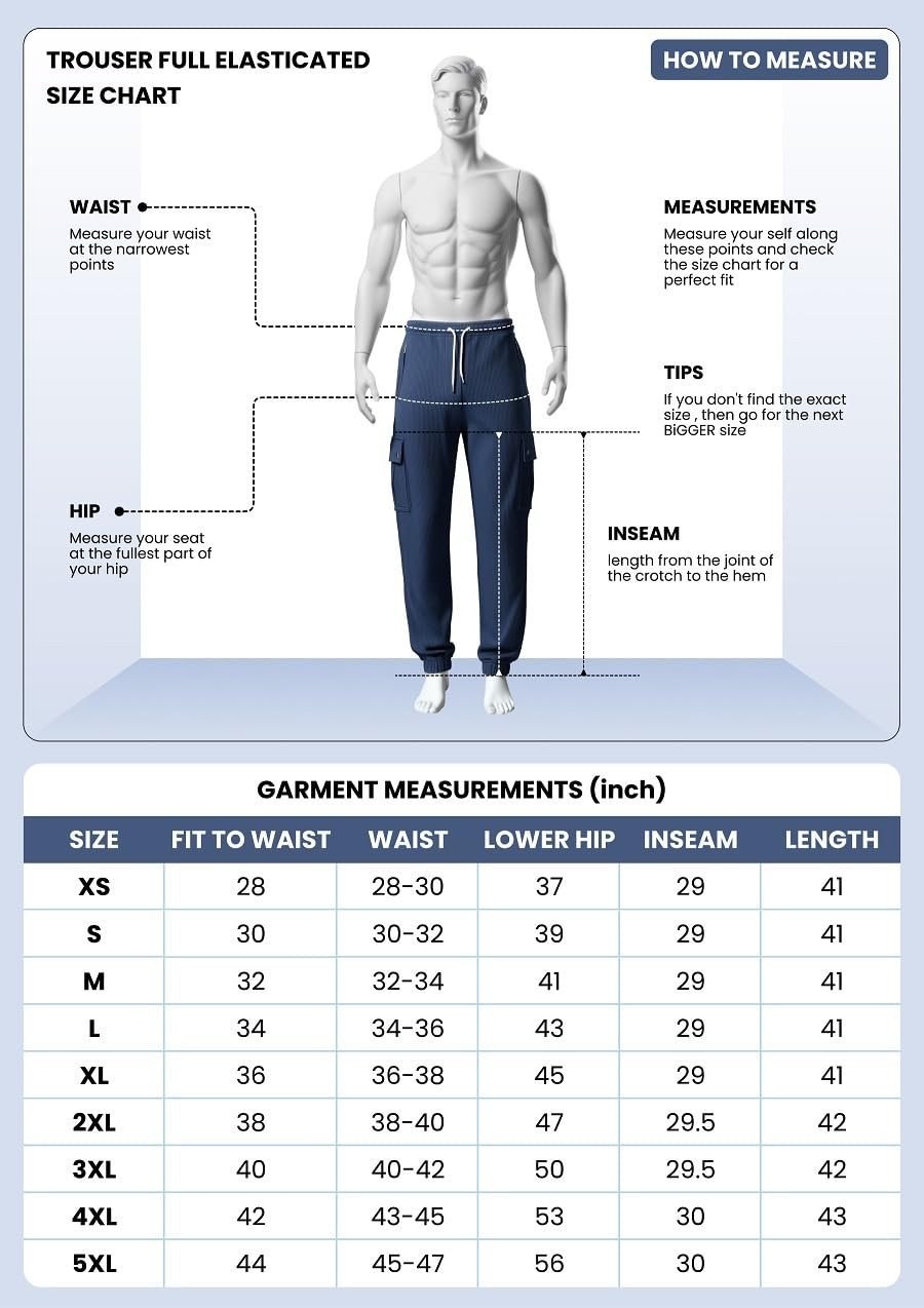 Men’s Cargo Pants | Multi Pocket Cotton Cargo Joggers for Men | Loose Fit Stylish Pant with Pockets | Casual Baggy Trousers & Streetwear Lower