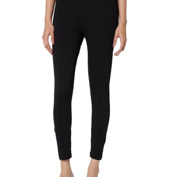 Women's Regular Fit Black Mid Rise Leggings XL