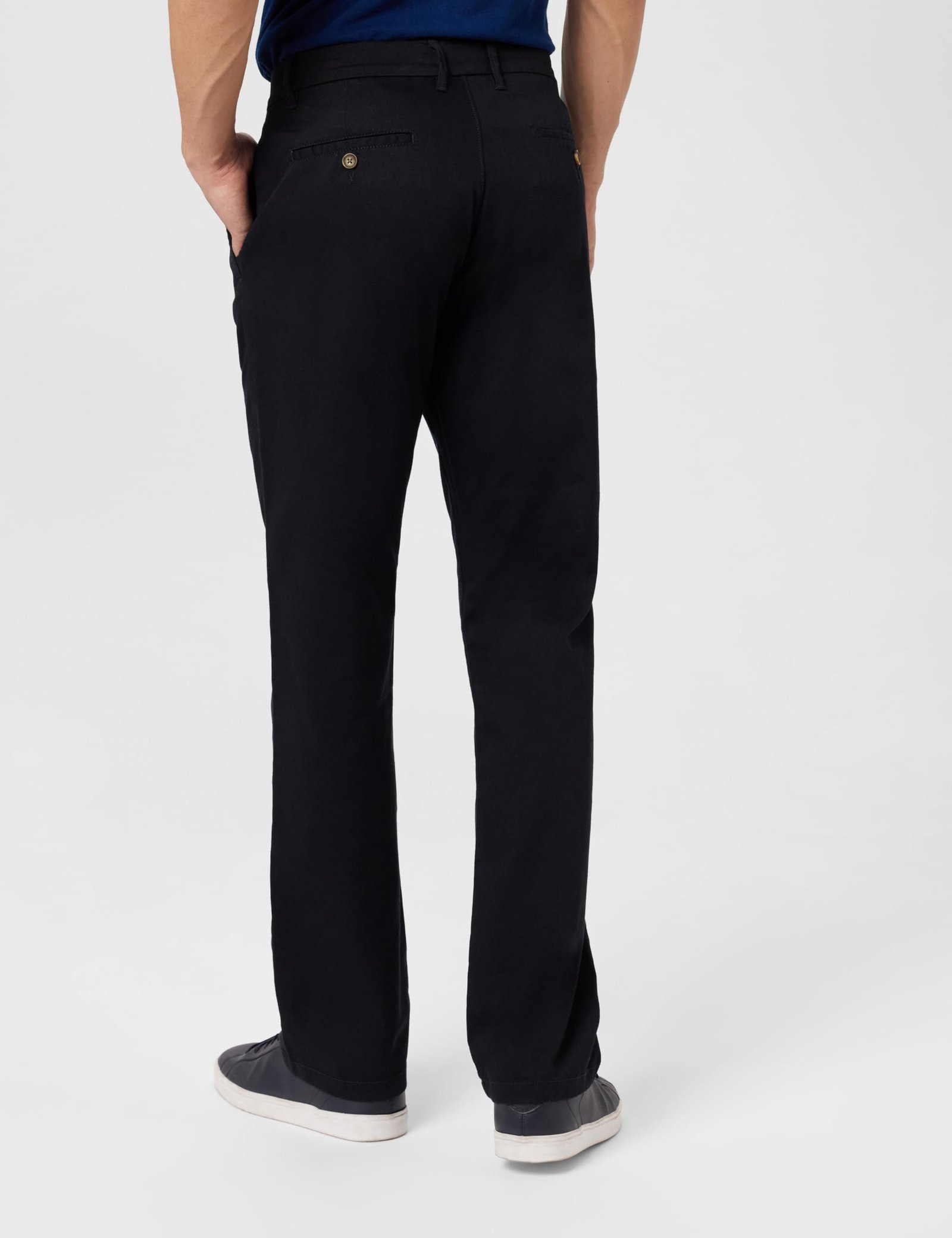 . Men's Regular Casual Pants (USTRO0638S_Black - Image 3
