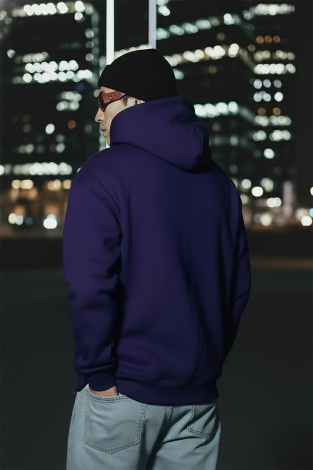Oversized Fit Drop Shoulder Hooded Sweatshirt Full Sleeves Solid Jumper Hoodie for Men/Boys (OS_HDY_V_SP_FD) - Image 5