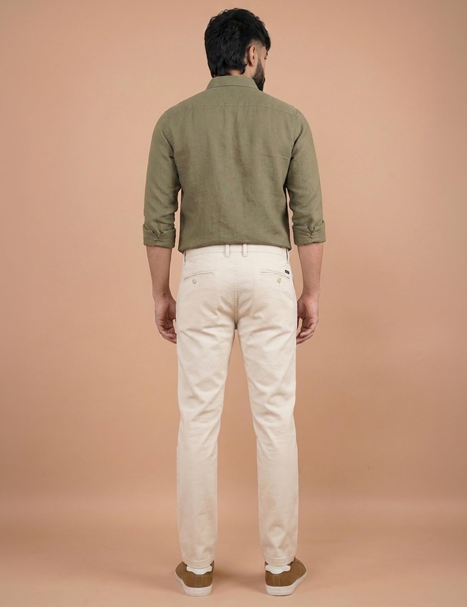 Cotton Casual Pants for Men | Premium Casual Trouser Men's Stylish Regular Fit Pant for Office or Party| Comfortable Bottom Casual Pant Man Pants for Daily Use (in, Numeric, Cream) - Image 8