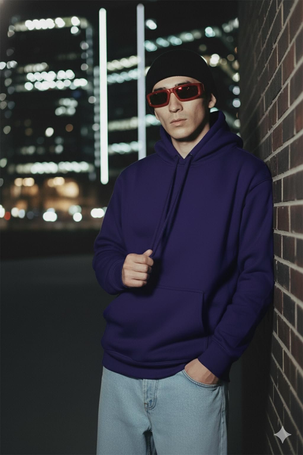 Oversized Fit Drop Shoulder Hooded Sweatshirt Full Sleeves Solid Jumper Hoodie for Men/Boys (OS_HDY_V_SP_FD) - Image 3