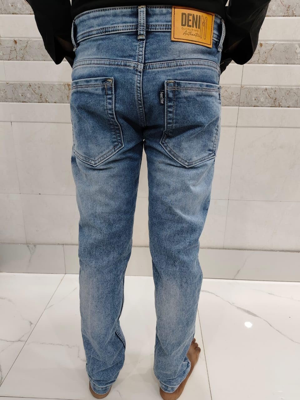Men Jeans | Slim Fit Men Jeans | Full Length Men Jeans | Light Blue Men Jeans | Stretchable Men Jeans | Men's Jeans Pant - Image 4