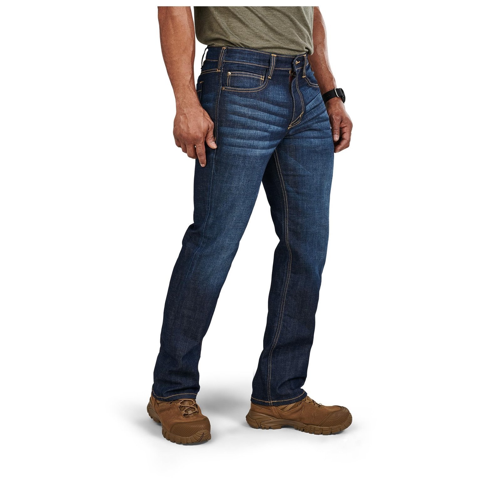 Tactical Mens Defender-Flex Regular Fit Jean Professional Pants, Denim - Image 3