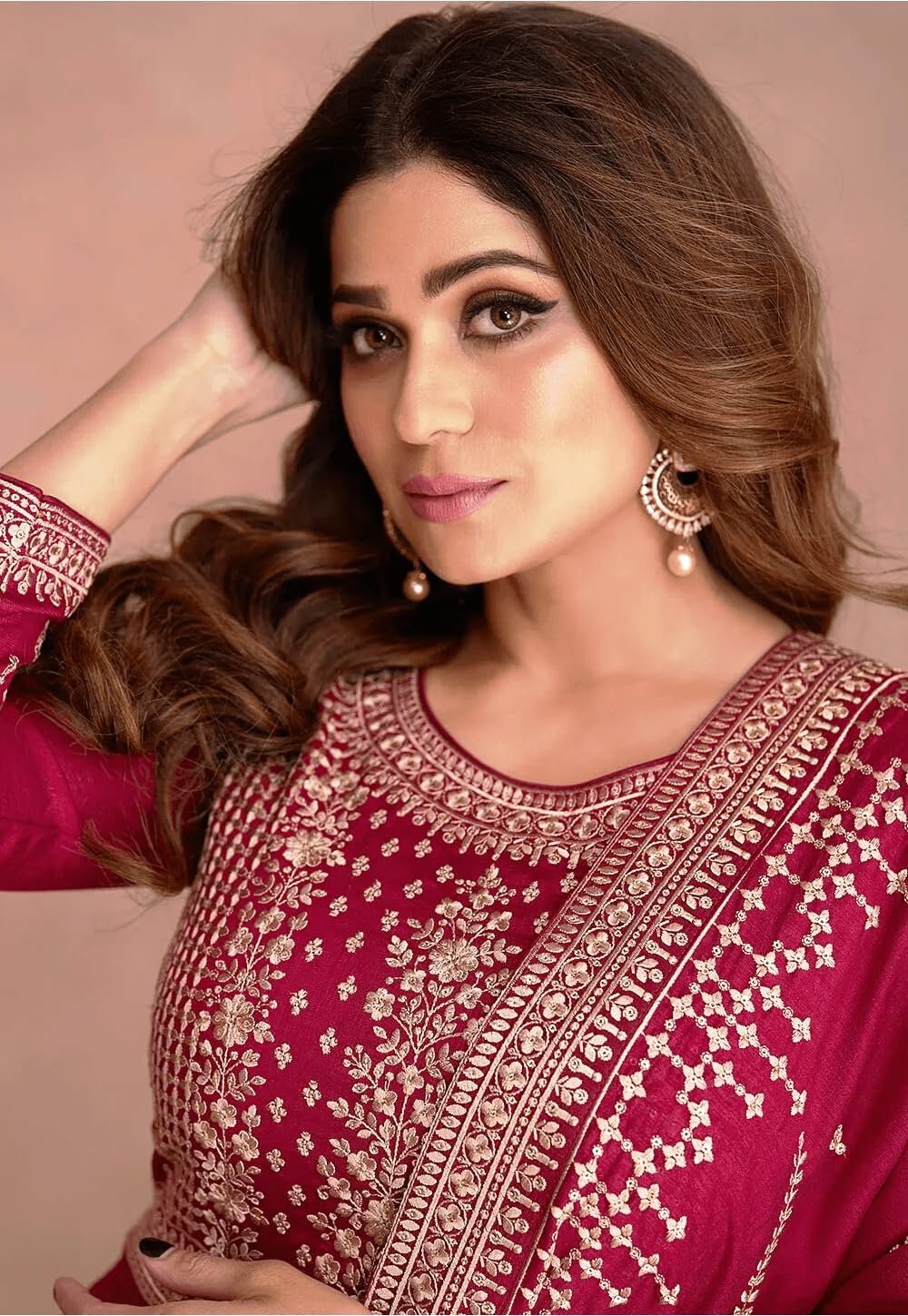 Pink Color Anarkali Gown with Dupatta Set for Women || Ethnic Gown (in, Alpha, 3XL, Regular, Pink) - Image 3