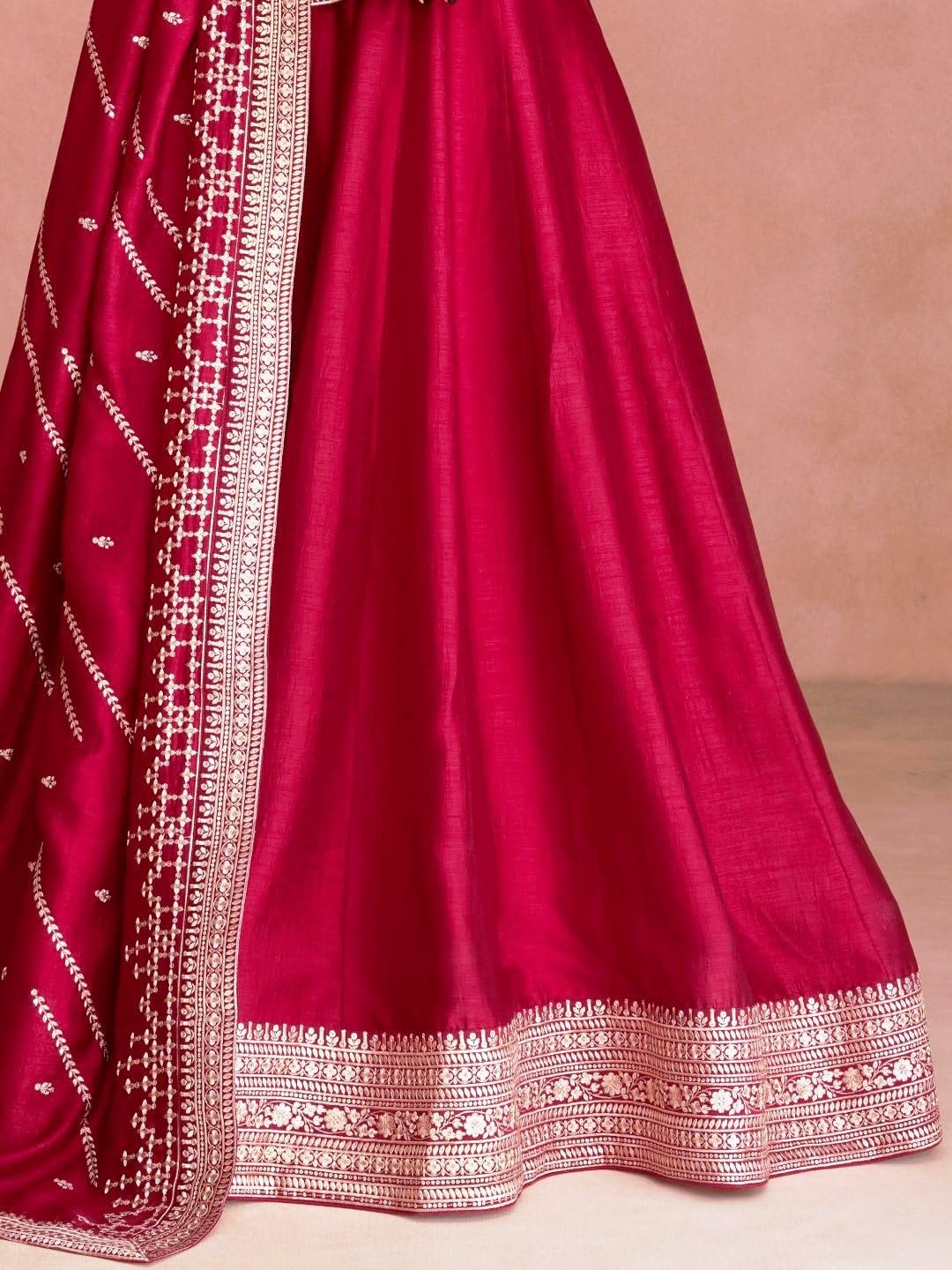 Pink Color Anarkali Gown with Dupatta Set for Women || Ethnic Gown (in, Alpha, 3XL, Regular, Pink) - Image 5