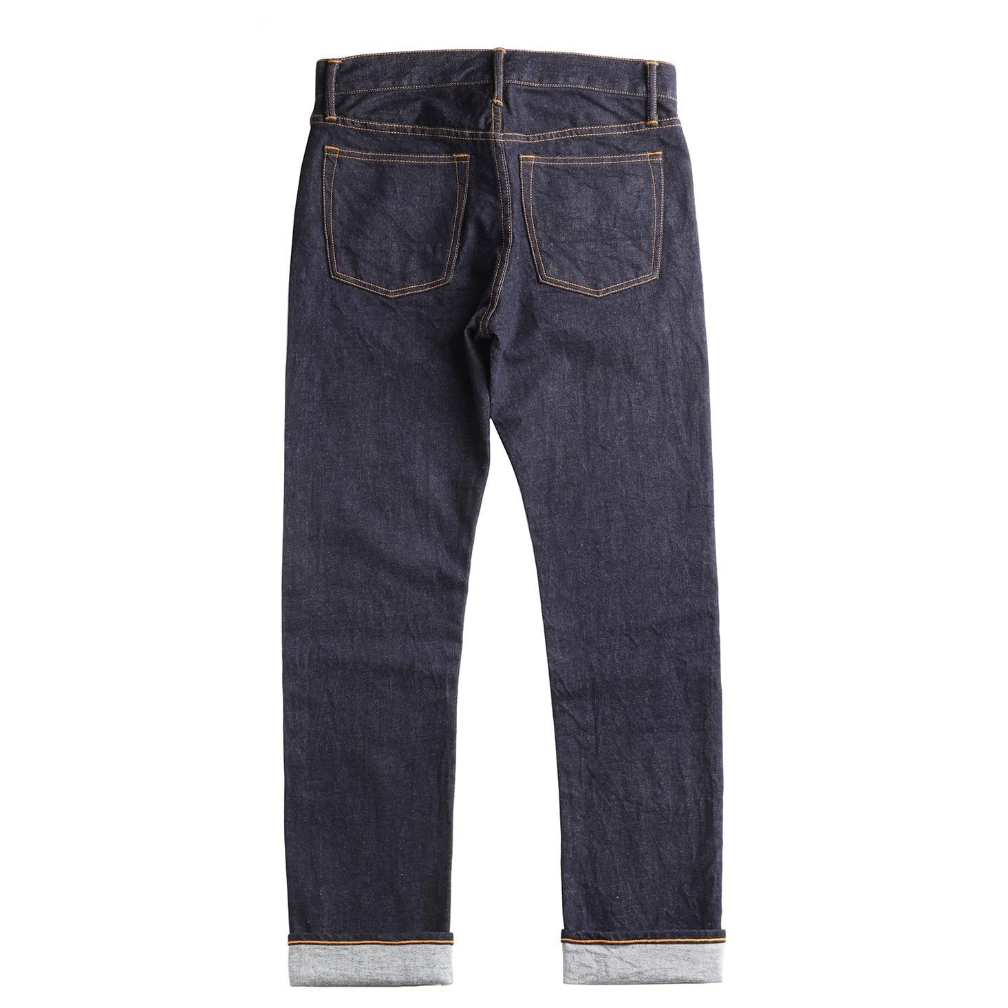 Red Torndao Vintage Summer 12OZ Men’s Jeans Selvedge Denim Pants Slim Fit Mid Rise Denim Jeans Washed Blue, Indigo, 40