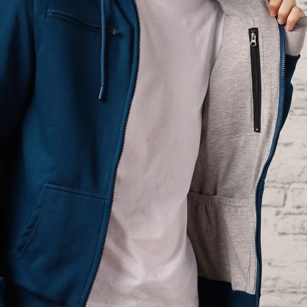 Navy Blue Men's Travel Cotton Solid Plain Hoody Sports Winter Gym Workout Running Travel Trekking Hooded Sweatshirts and Hoodies for Men Boys Cotton Winter Casual Wear
