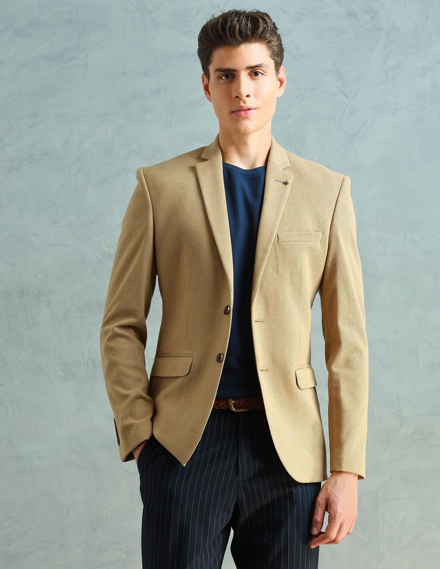 Men’s Zero Calorie Slim Fit Textured Blazer