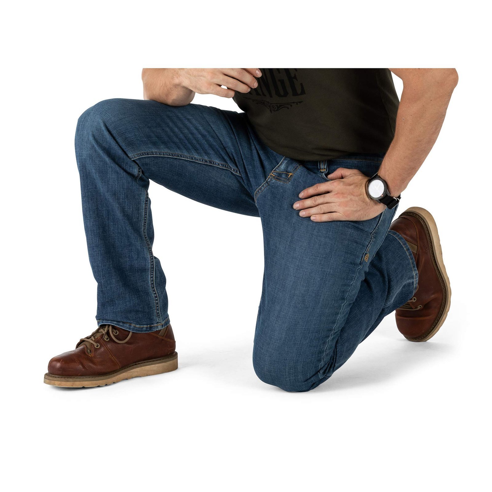 Tactical Mens Defender-Flex Regular Fit Jean Professional Pants, Denim - Image 7