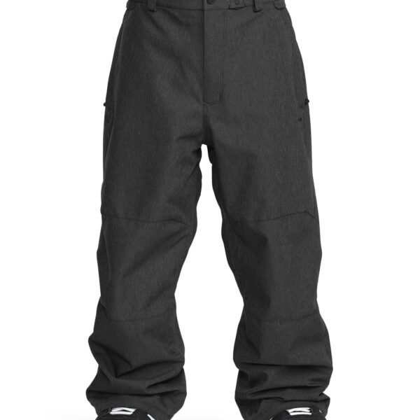 Men's Shell Snow Billow Pant – 10k Waterproof, Baggy Fit, Breathable 2-layer, Black Denim, Large