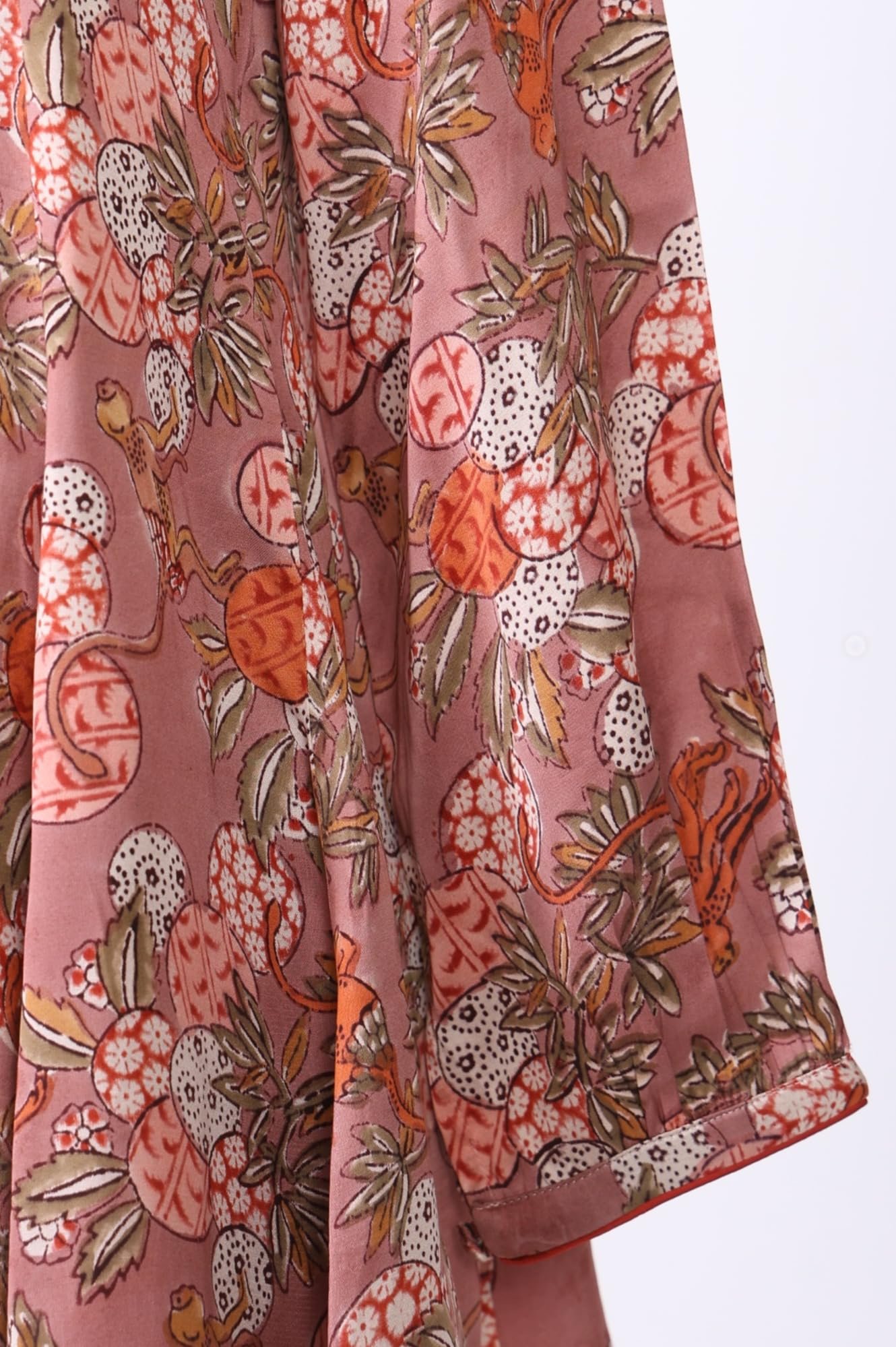Women's Pink Block Printed A-line Top - (F31401-911872) - Image 7